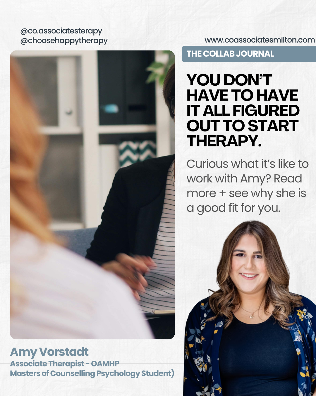 Meet Amy Vorstadt: A Therapist Who Helps You Feel Seen, Not Fixed